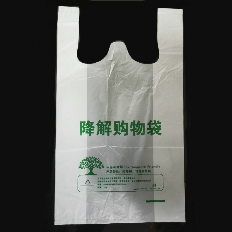 Bolso de compras totalmente degradable, bolso de protección ambiental